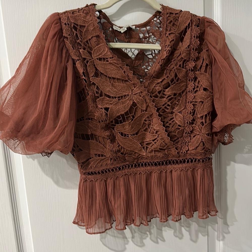 Haute monde peplum top small